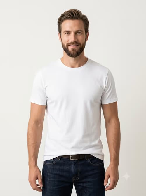Men's white t-shirt