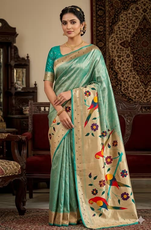 Paithani saree with ready blouse