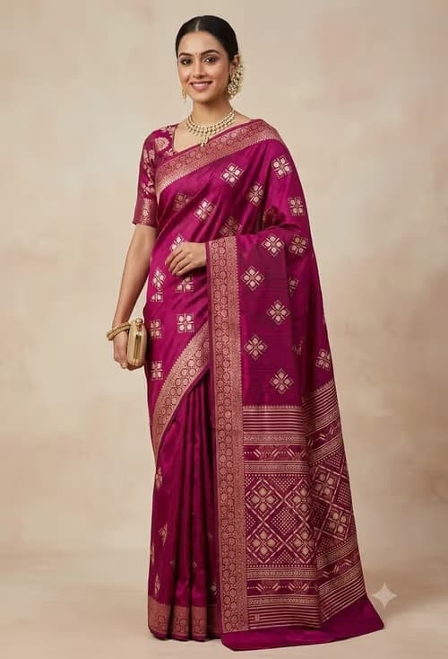 Visco saree with ready blouse