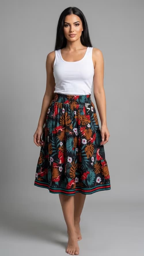 knee length skirt