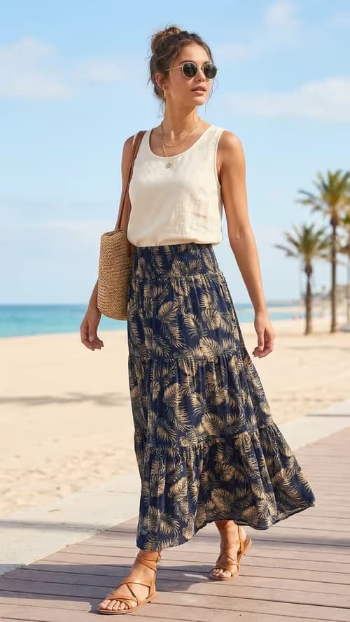 Ankle length skirt